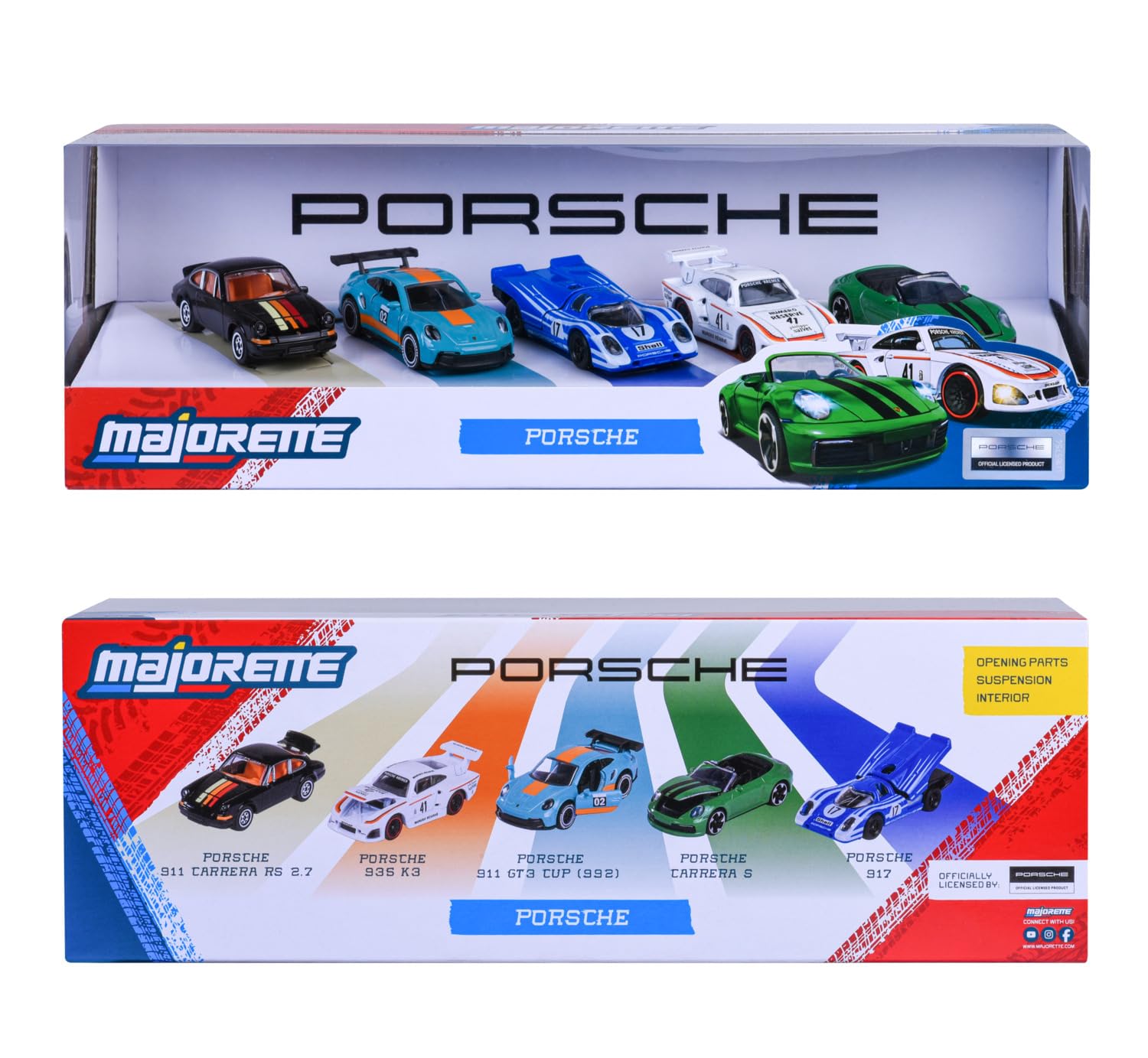 majorette-porsche-set-5-autos-metall-7-5cm-inkl-2-exklusivmodelle image 7