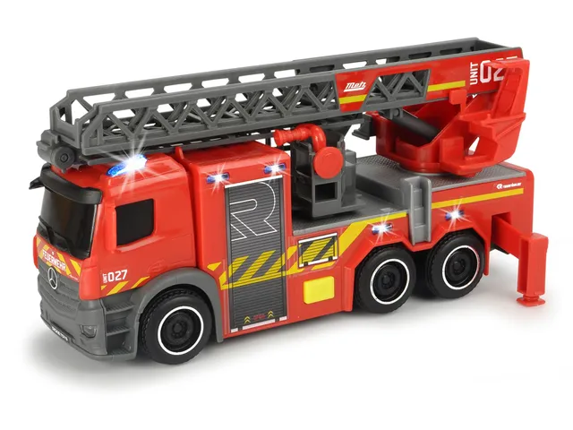 dickie-toys-feuerwehr-drehleiter-23-cm-mit-licht-sound image 1