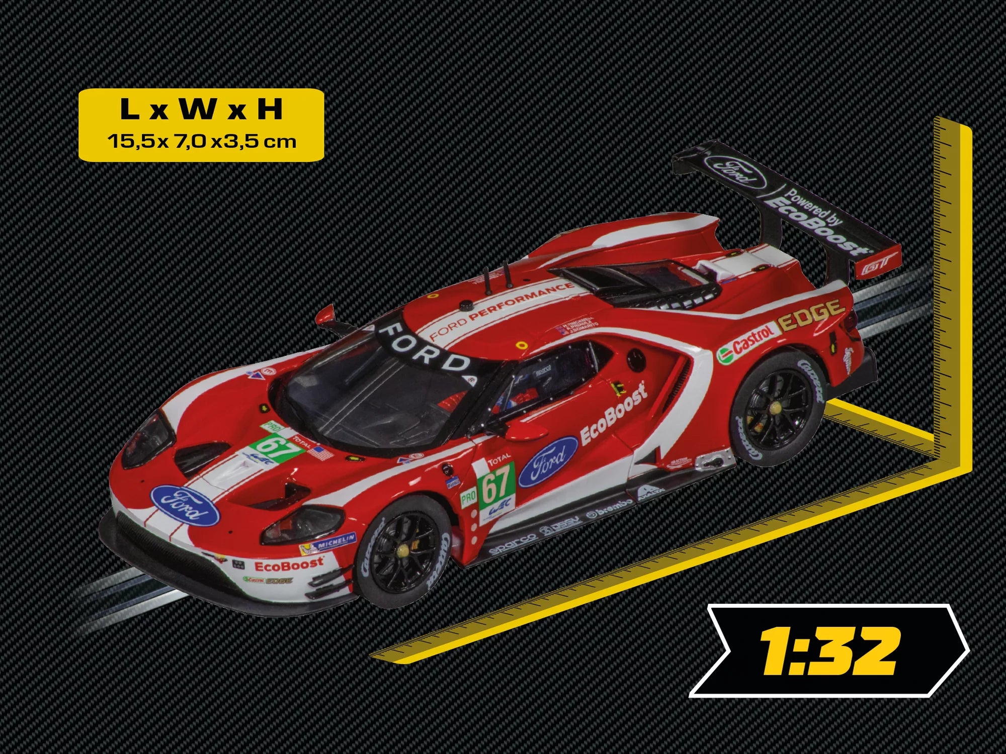 carrera-rc-ford-gt-race-car-no-67-slotcar-digital-132-1-32 image 2