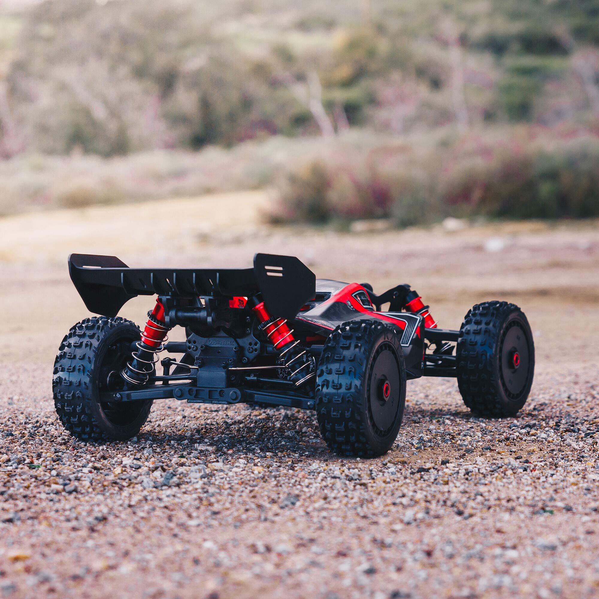 arrma-rc-auto-1-8-typhon-6s-v5-4wd-blx-buggy-mit-spektrum-firma-rtr-schwarz-rot- image 3