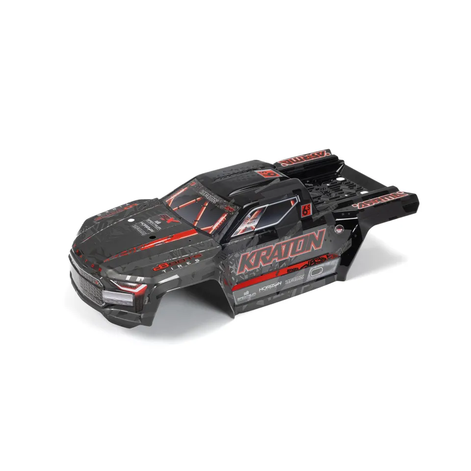 arrma-kraton-6s-exb-karosserie-schwarz-rot-lackiert image 1