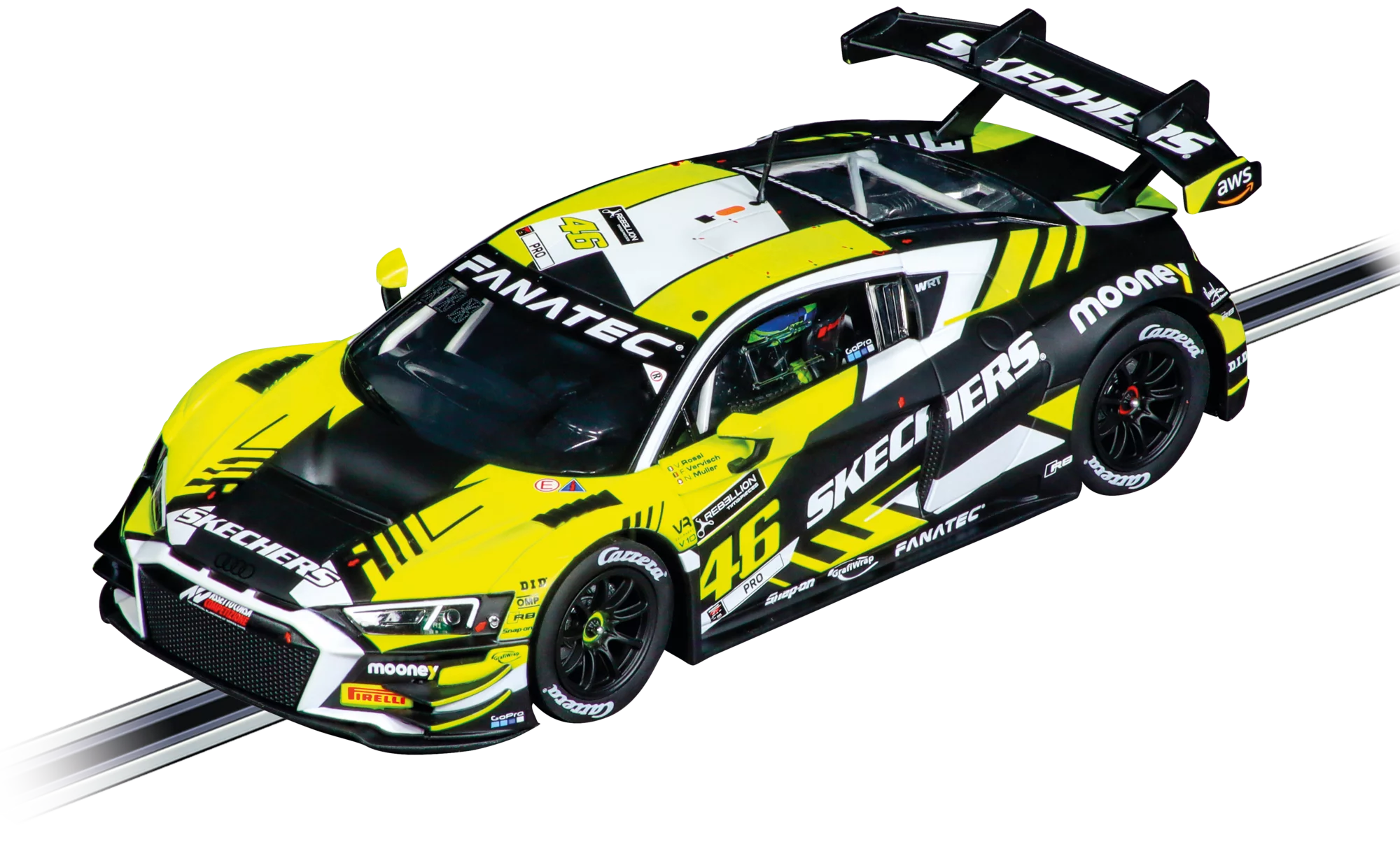 carrera-rc-audi-r8-lms-gt3-evo-ii-valentino-rossi-no-46-slotcar-1-24 image 1