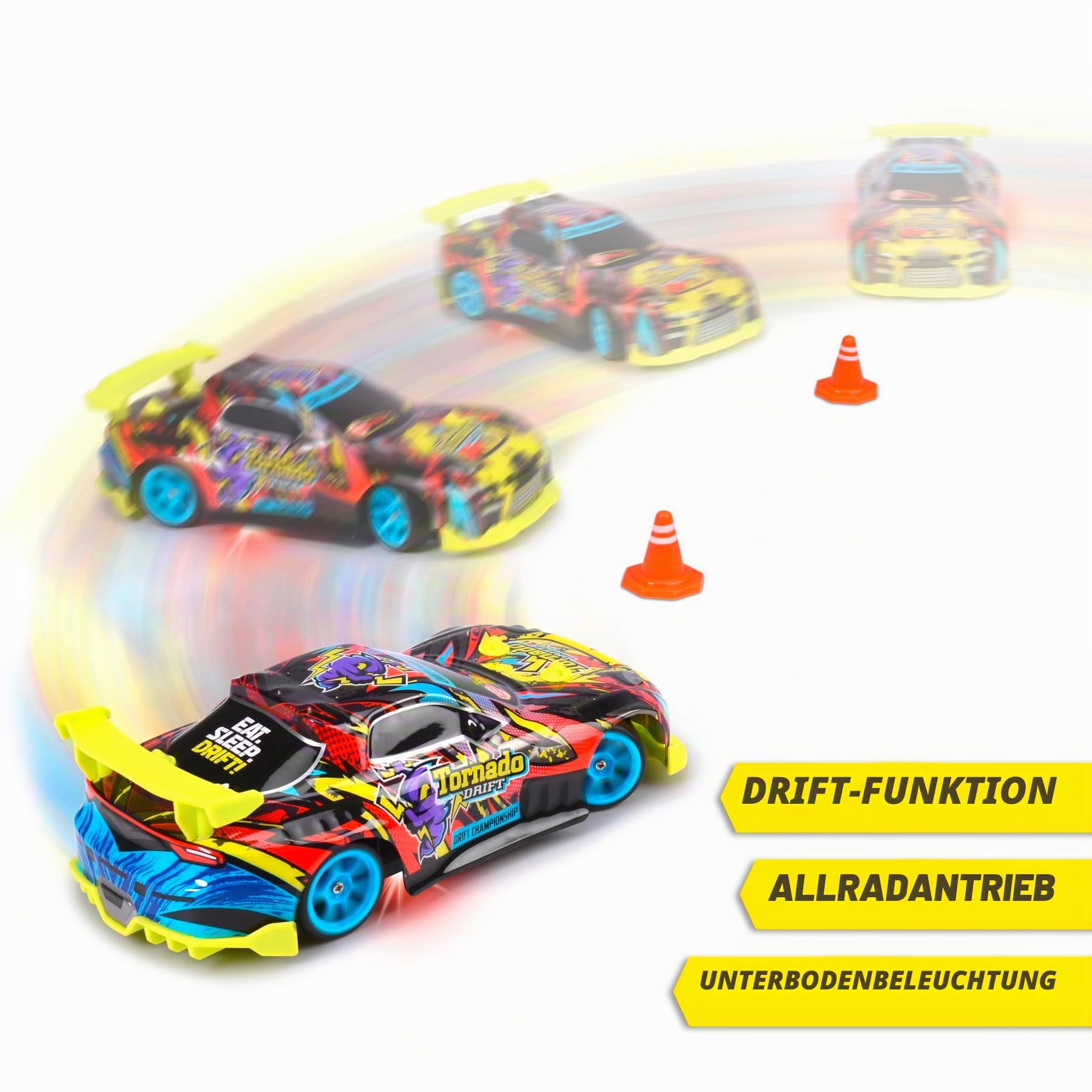 dickie-toys-rc-auto-tornado-drift-ferngesteuertes-4wd-driftcar-mit-bodenbeleucht image 4