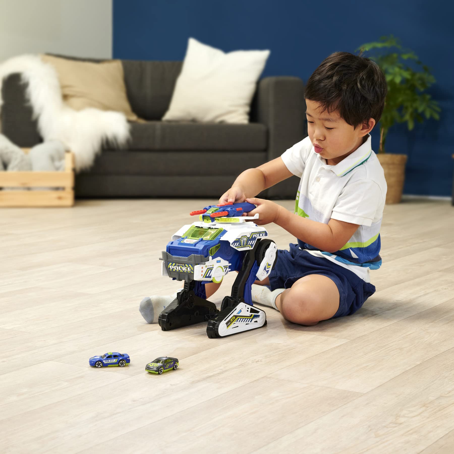 dickie-toys-rescue-hybrids-police-bot-35-cm-transform-polizeiauto image 5