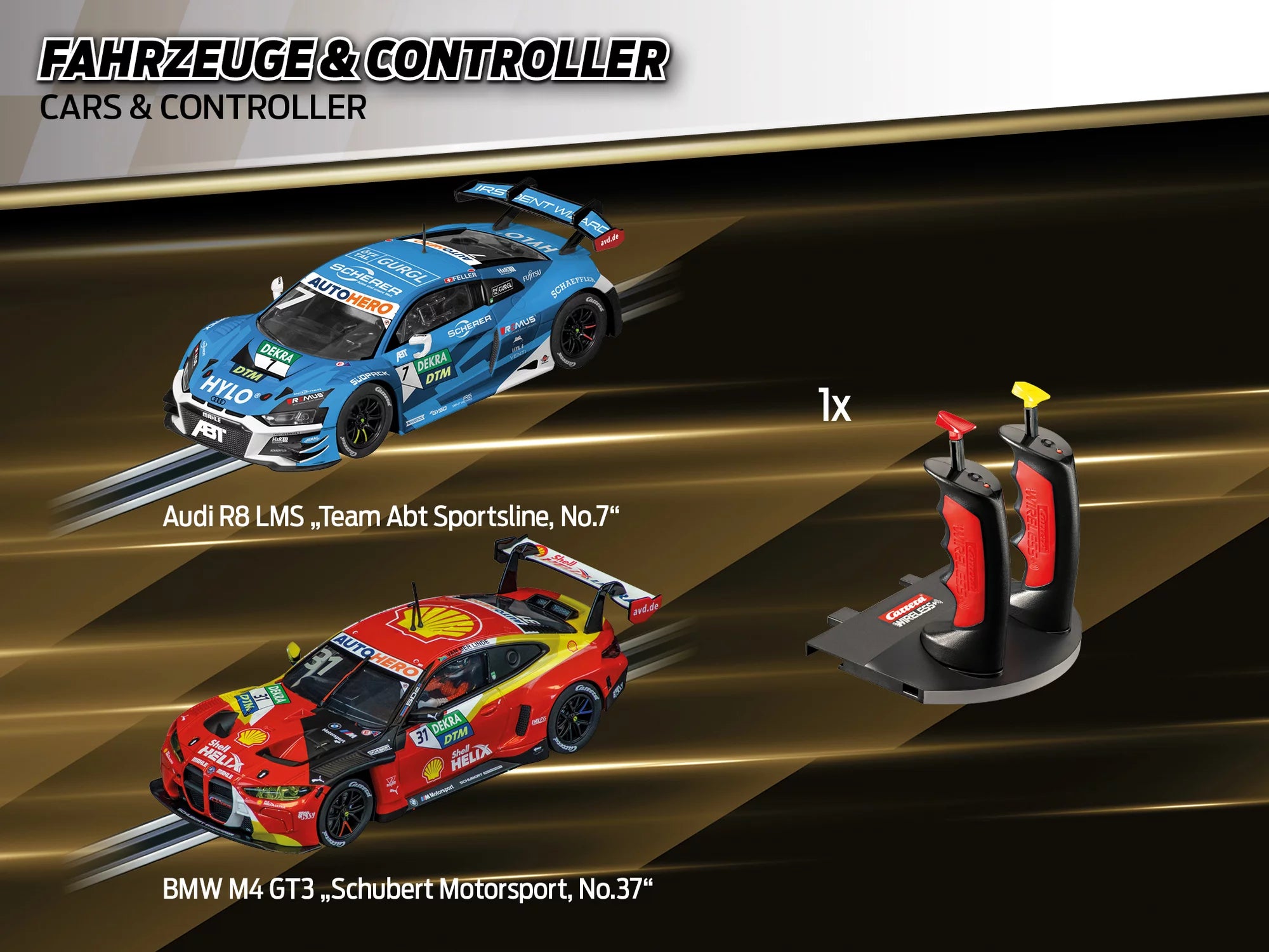 carrera-digital-124-dtm-full-speed-set-audi-r8-lms-gt3-evo-ii-vs-bmw-m4-gt3-1-24 image 7