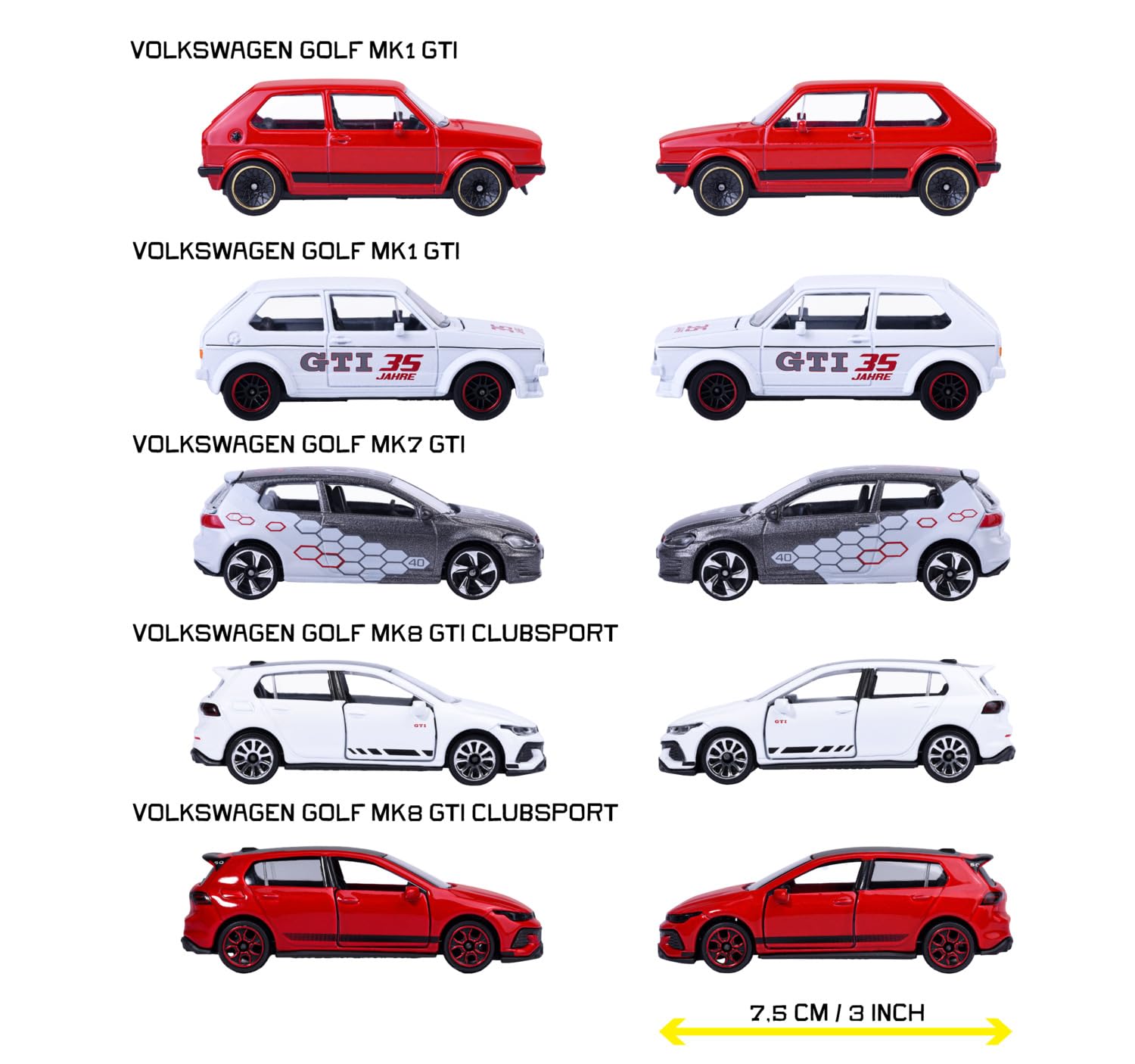 majorette-volkswagen-golf-gti-geschenkpack-5-st-ck-metall-1-64-jubil-ums-set image 4