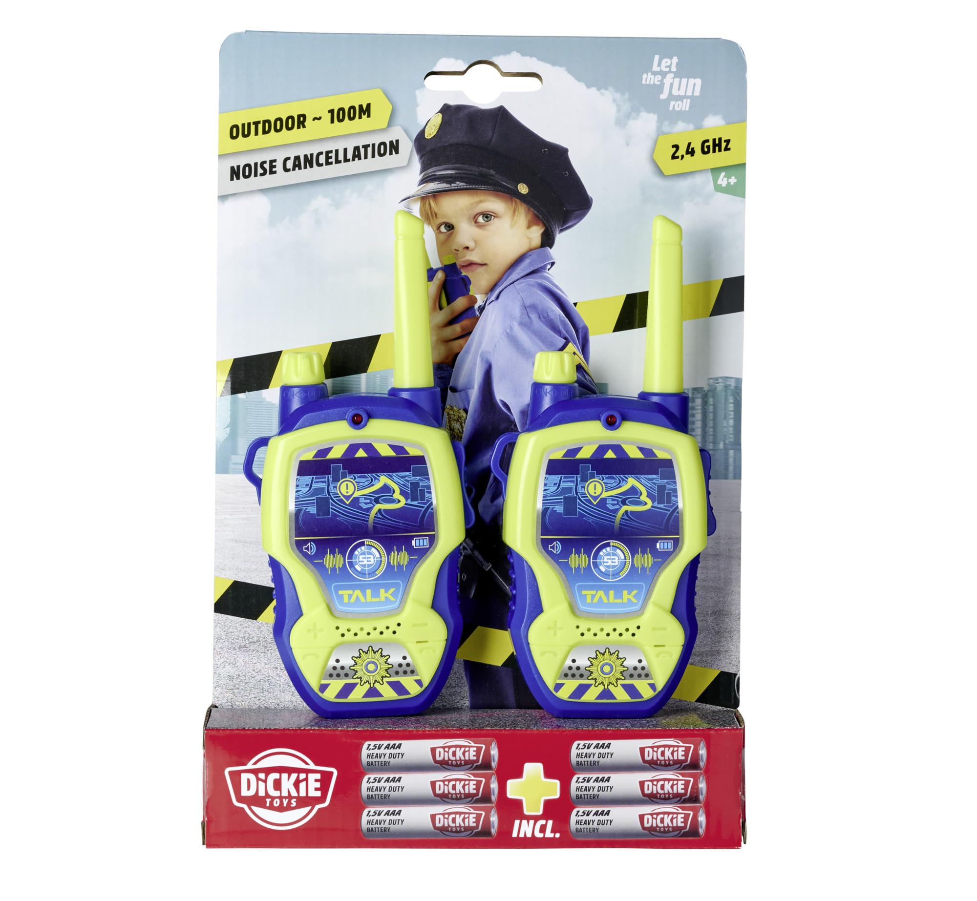 dickie-toys-walkie-talkie-polizei-set-2-funkger-te-100-m-blau-gelb image 7