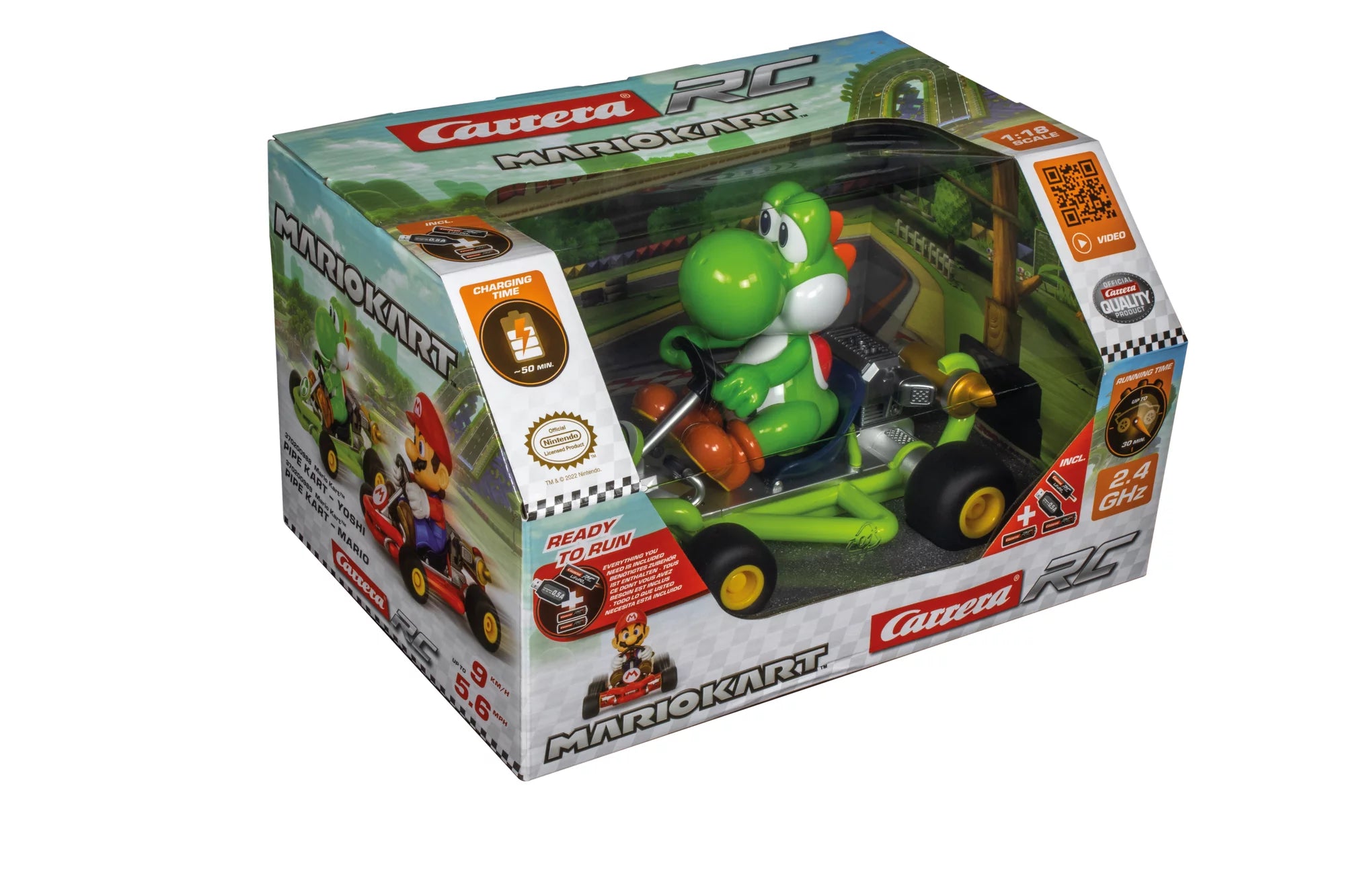 carrera-rc-mario-kart-pipe-kart-yoshi-2-4-ghz-rc-auto-1-18 image 8
