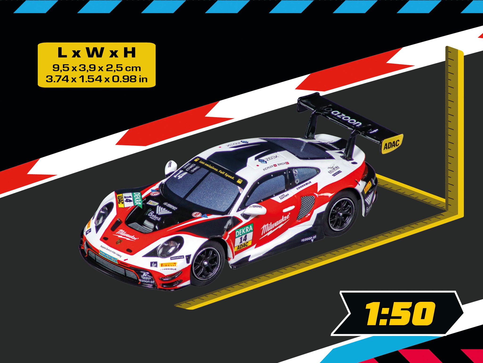 carrera-rc-porsche-911-gt3-r-razoon-no-14-digital-132-slotcar-2 image 2