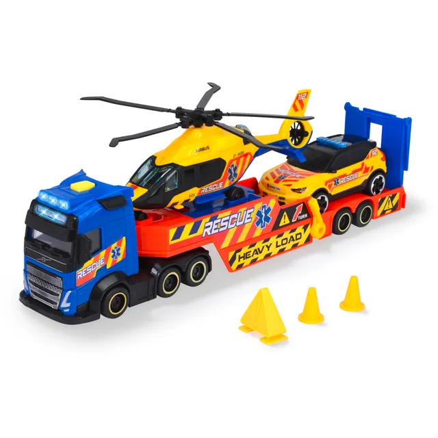 dickie-toys-3er-set-rettungs-fahrzeuge-volvo-fh16-truck-volvo-xc40-airbus-h160-h image 1