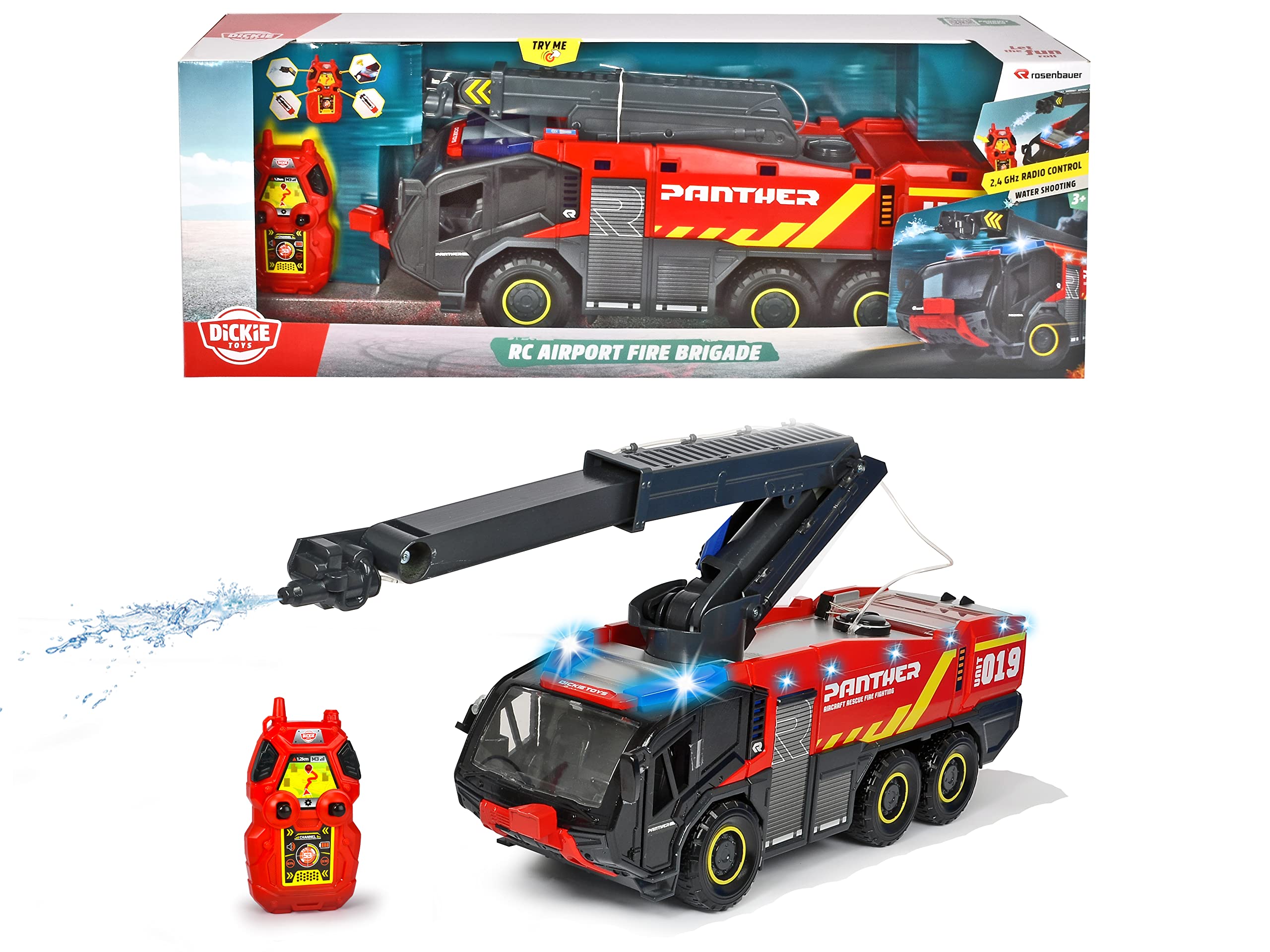 dickie-toys-rc-flughafenfeuerwehrauto-panther-6x6-rosenbauer-4-kanal-fernsteueru image 2