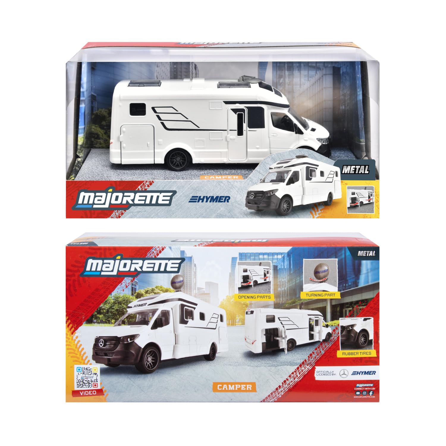 majorette-hymer-b-class-camper-19-cm-masterline-wohnmobil-mit-metall-karosserie- image 7