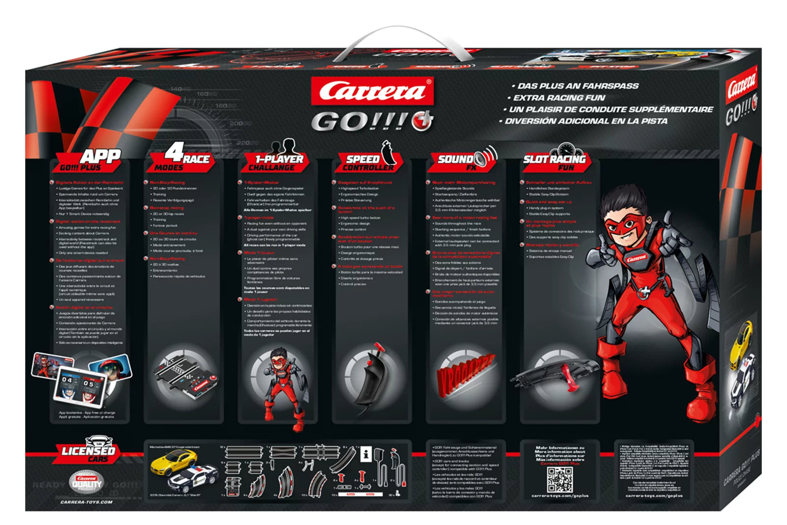 carrera-rc-carrera-go-plus-police-chase-set-chevrolet-camaro-sheriff-amg-gt image 3