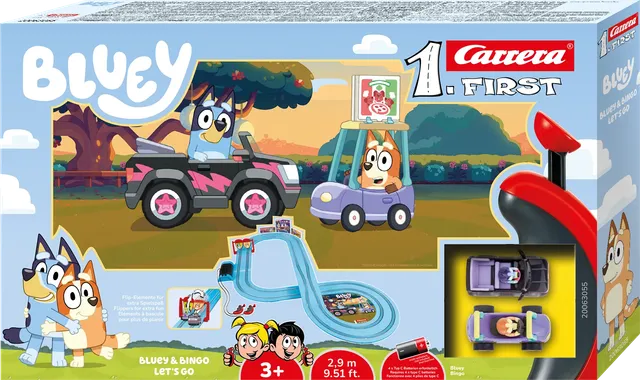 carrera-rc-first-bluey-bingo-let-s-go-slotcar-set-2-9m-ab-3-jahren image 1