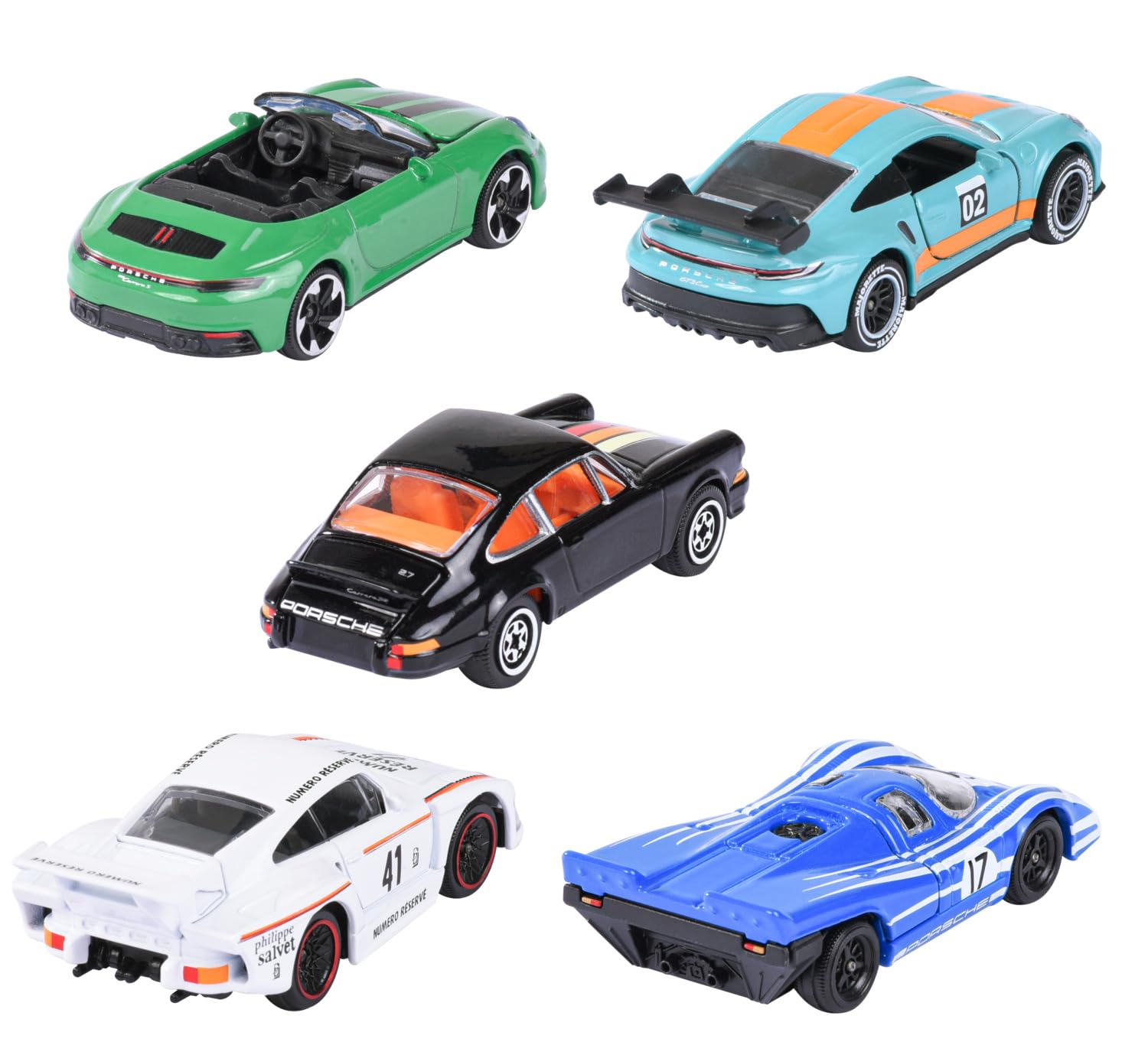 majorette-porsche-set-5-autos-metall-7-5cm-inkl-2-exklusivmodelle image 2
