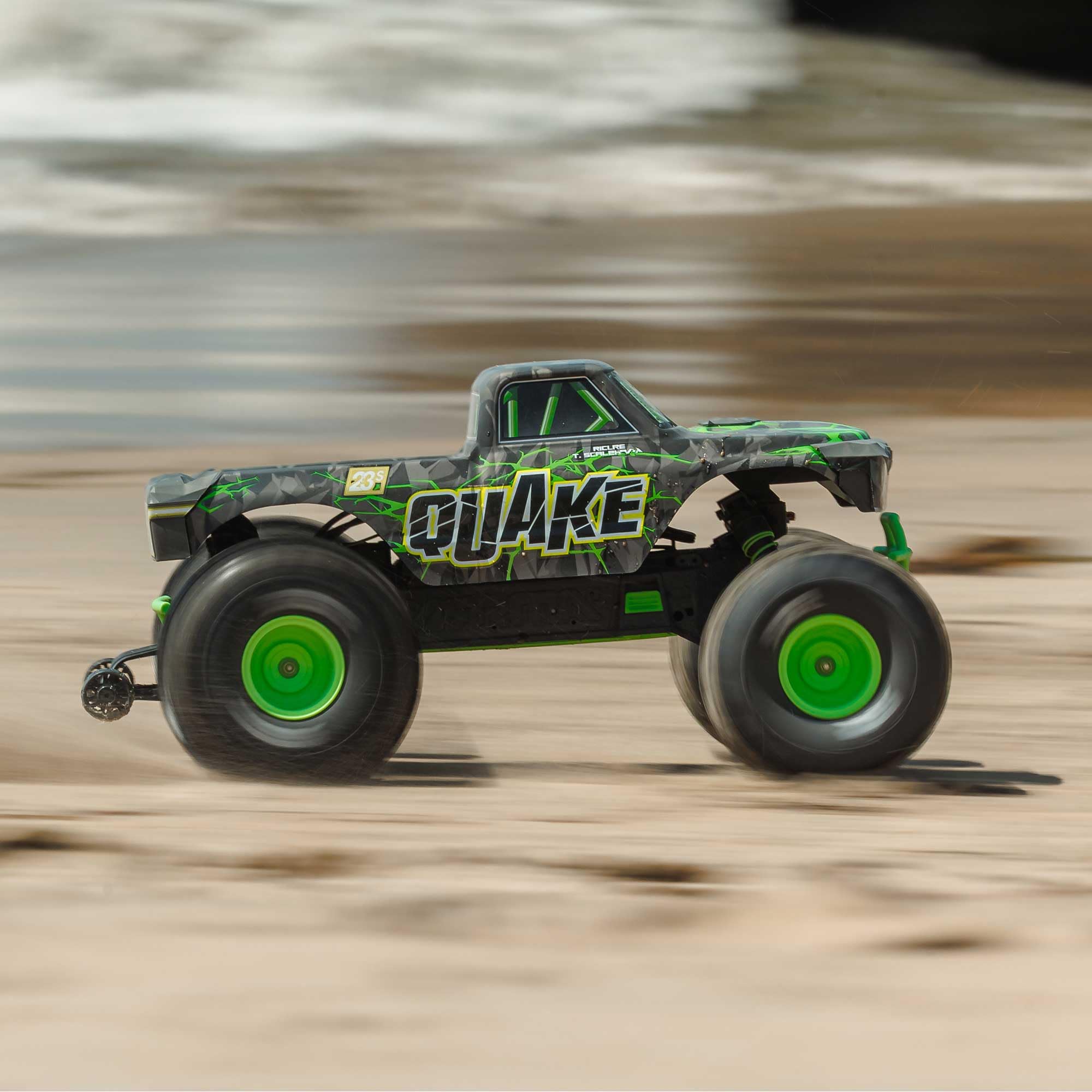 arrma-1-10-quake-223s-dsc-2wd-rtr-brushless-monster-truck-gr-n-bis-80-km-h image 4