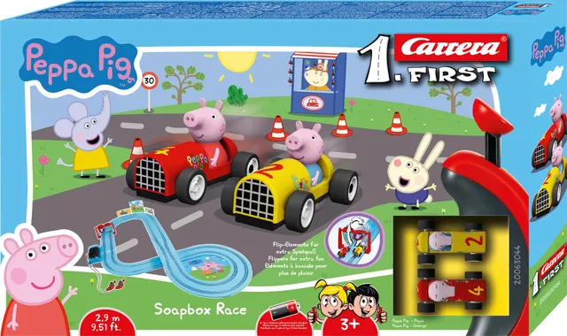 carrera-first-peppa-pig-soapbox-race-seifenkisten-rennbahn-set-2-9m image 1