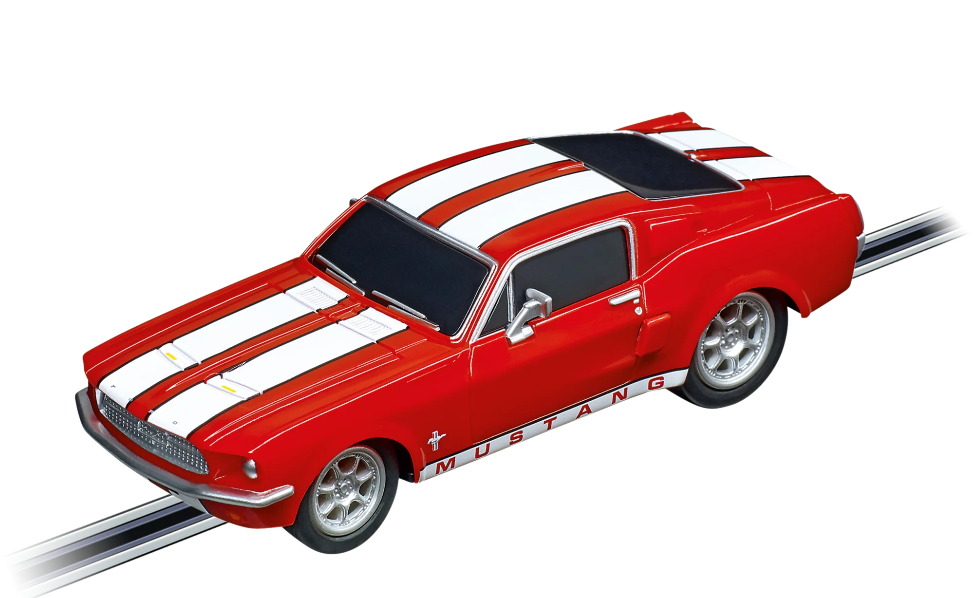 carrera-rc-ford-mustang-67-racing-red-slotcar-ponycar-klassiker image 1