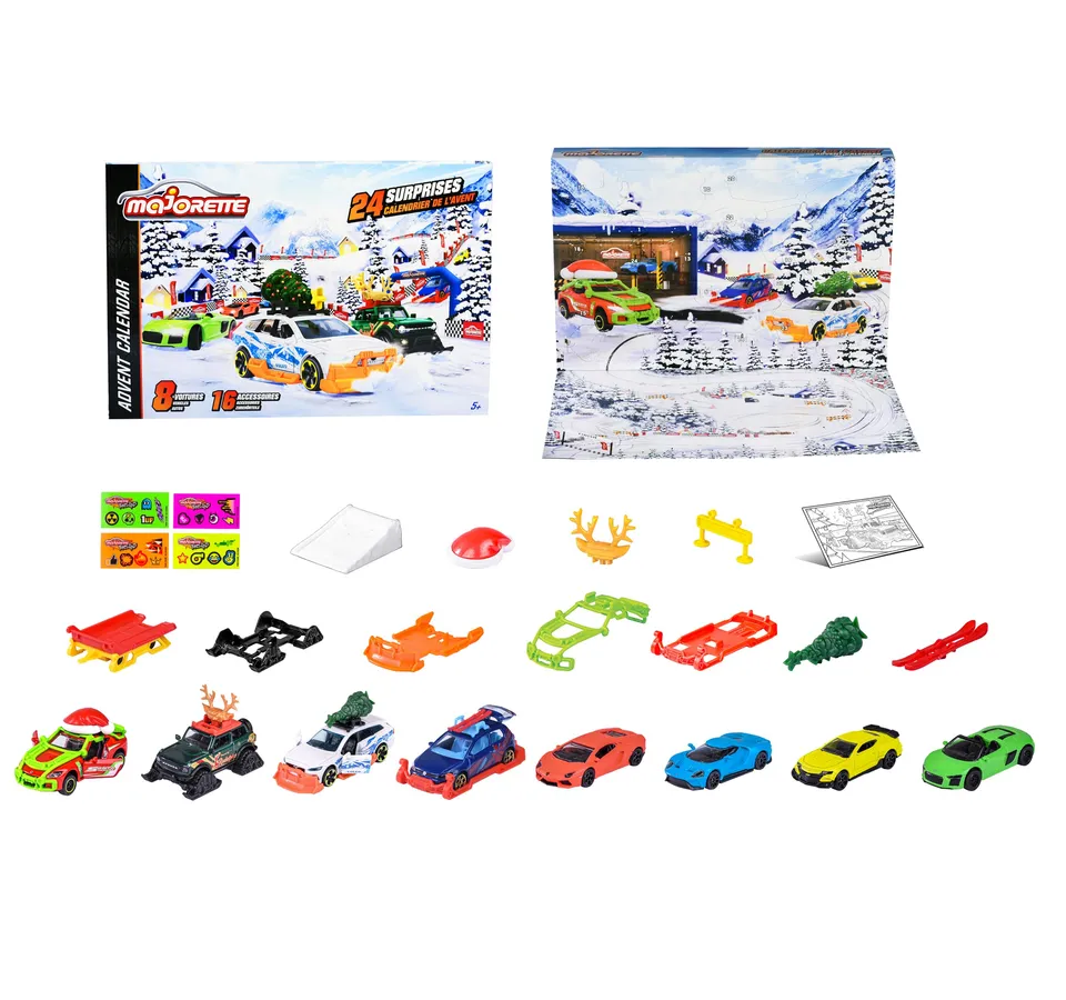 majorette-adventskalender-24-fenster-mit-8-die-cast-fahrzeugen image 1