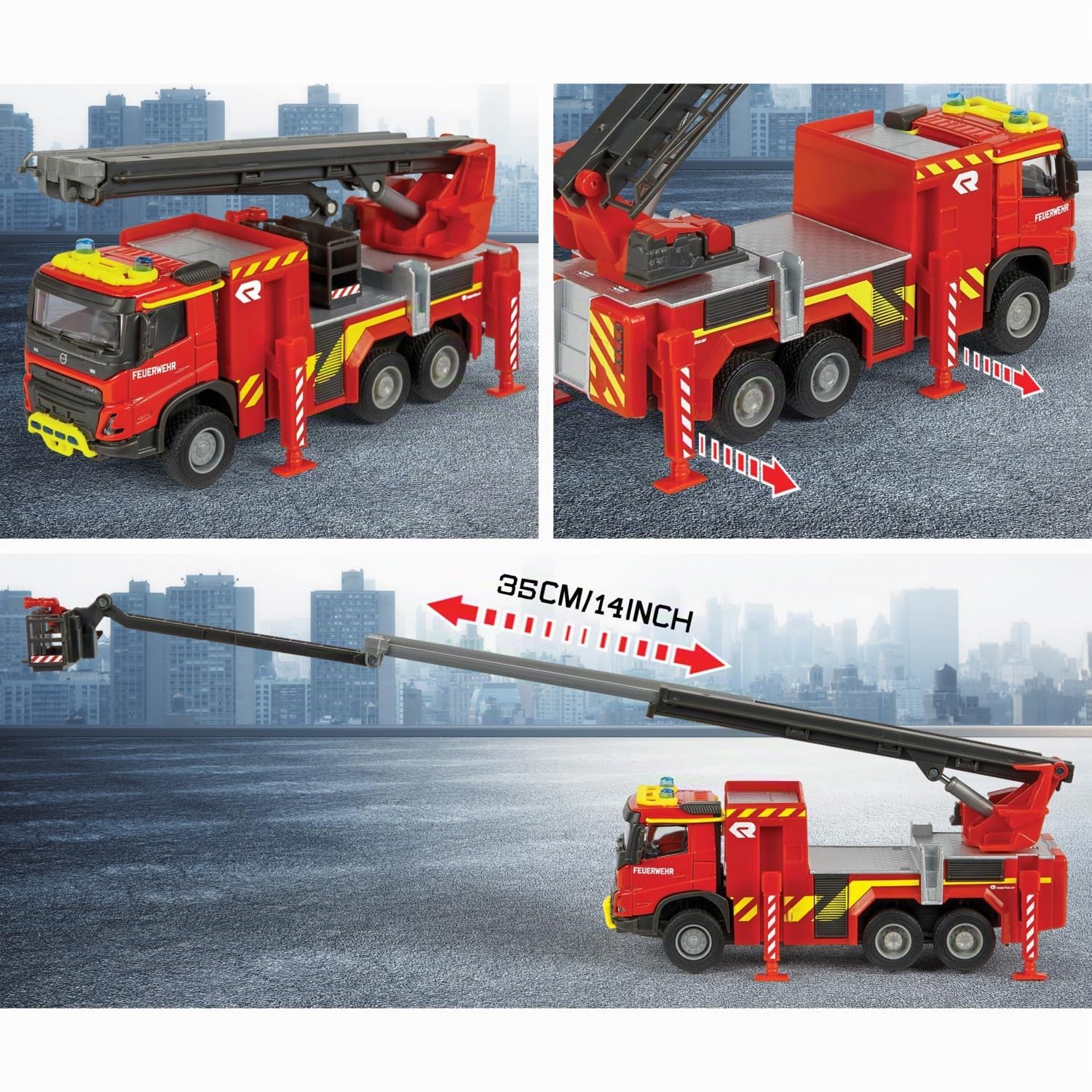 majorette-volvo-fmx-truck-feuerwehr-19-cm-mit-drehleiter image 5