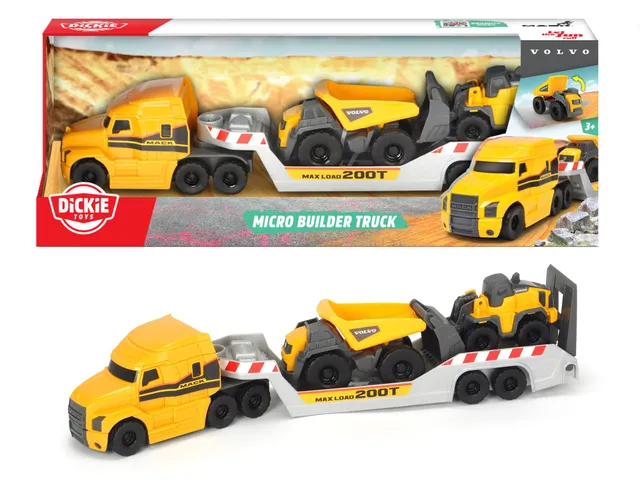 dickie-toys-volvo-mack-truck-baufahrzeug-set-32-cm image 1