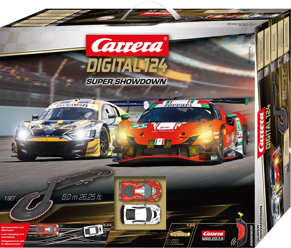carrera-rc-digital-124-set-super-showdown-ferrari-296-gt3-vs-audi-r8-lms-gt3 image 1