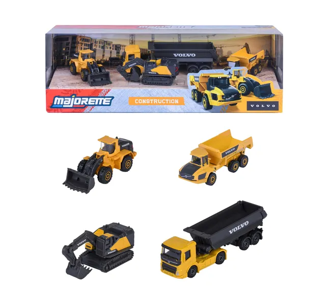 majorette-volvo-construction-4er-set-baustellenfahrzeuge-metall image 1