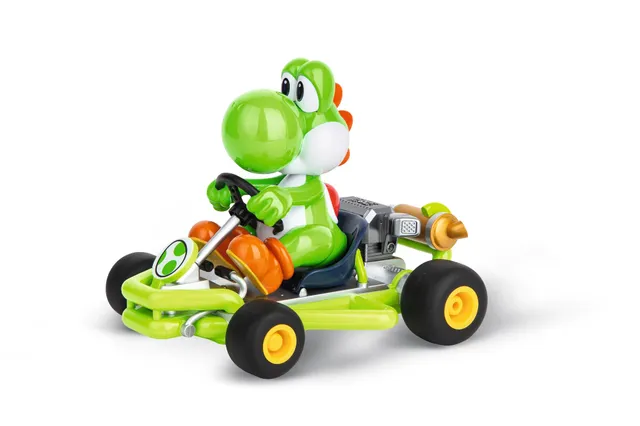 carrera-rc-2-4ghz-mario-kart-pipe-kart-yoshi-rc-rennkart-21-cm image 1