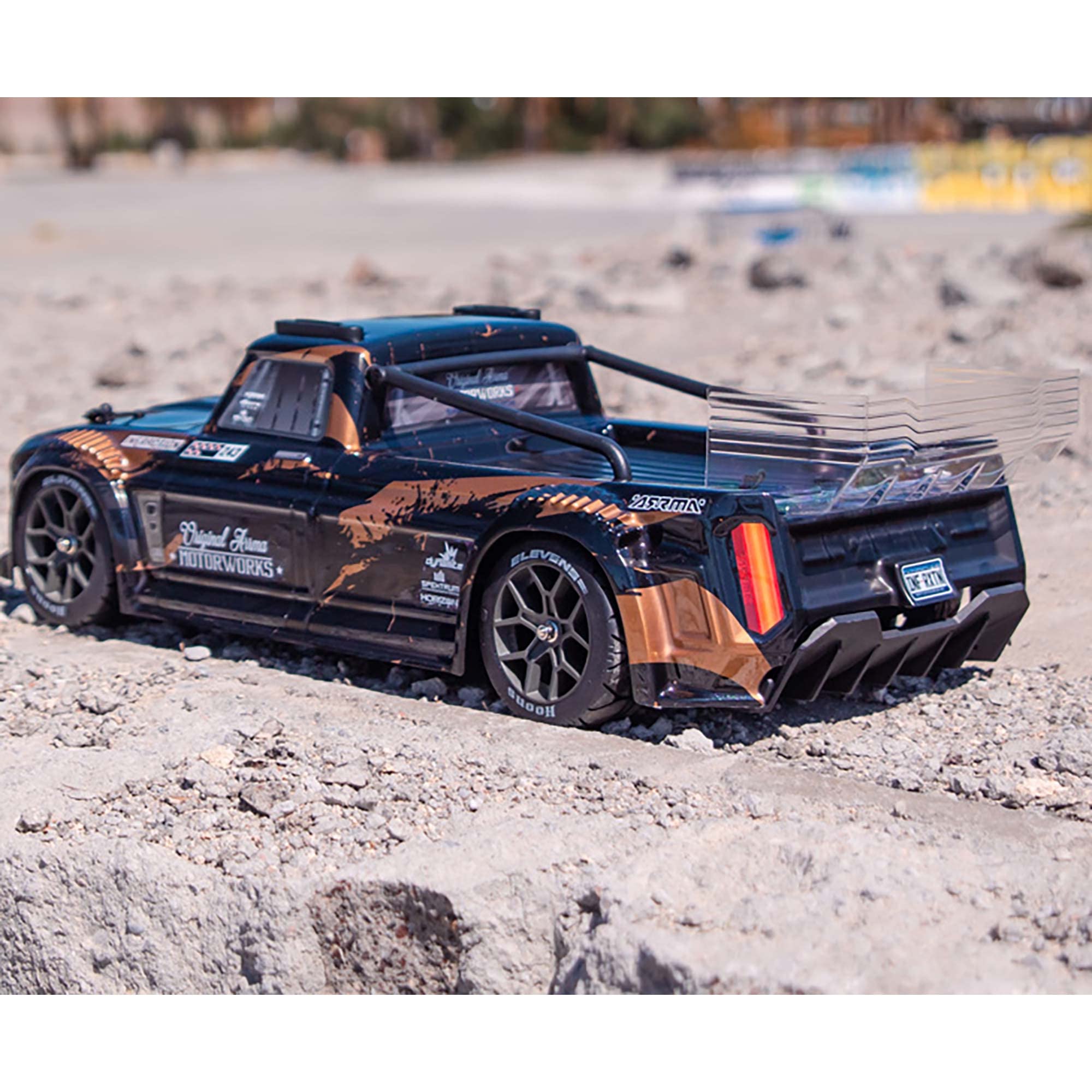 arrma-1-8-infraction-4x4-3s-blx-all-road-street-bash-resto-mod-truck-rtr-gold image 7