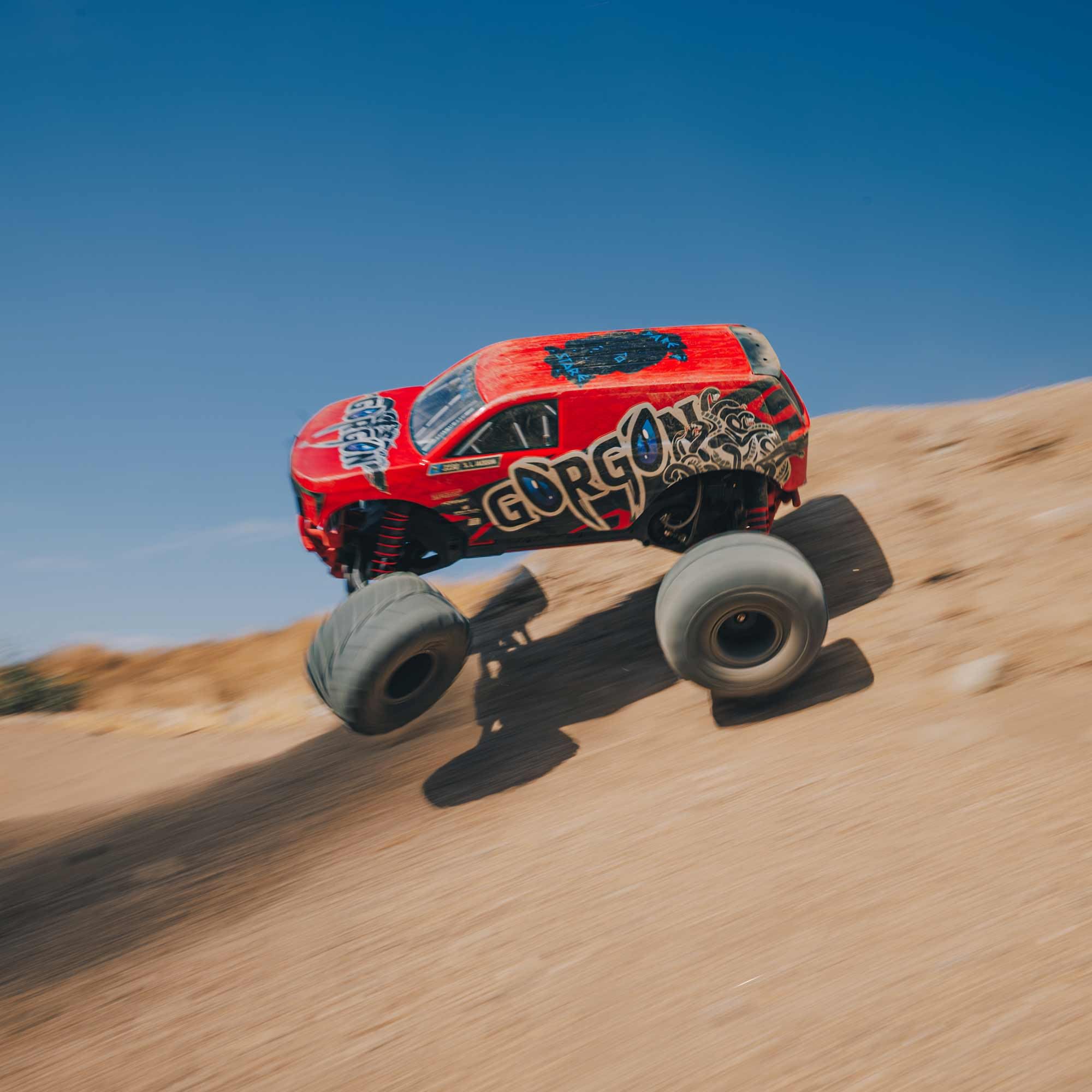 arrma-1-10-gorgon-2wd-rtr-monster-truck-rot-mega-550-14t-spektrum-slt2-inkl-akku image 6