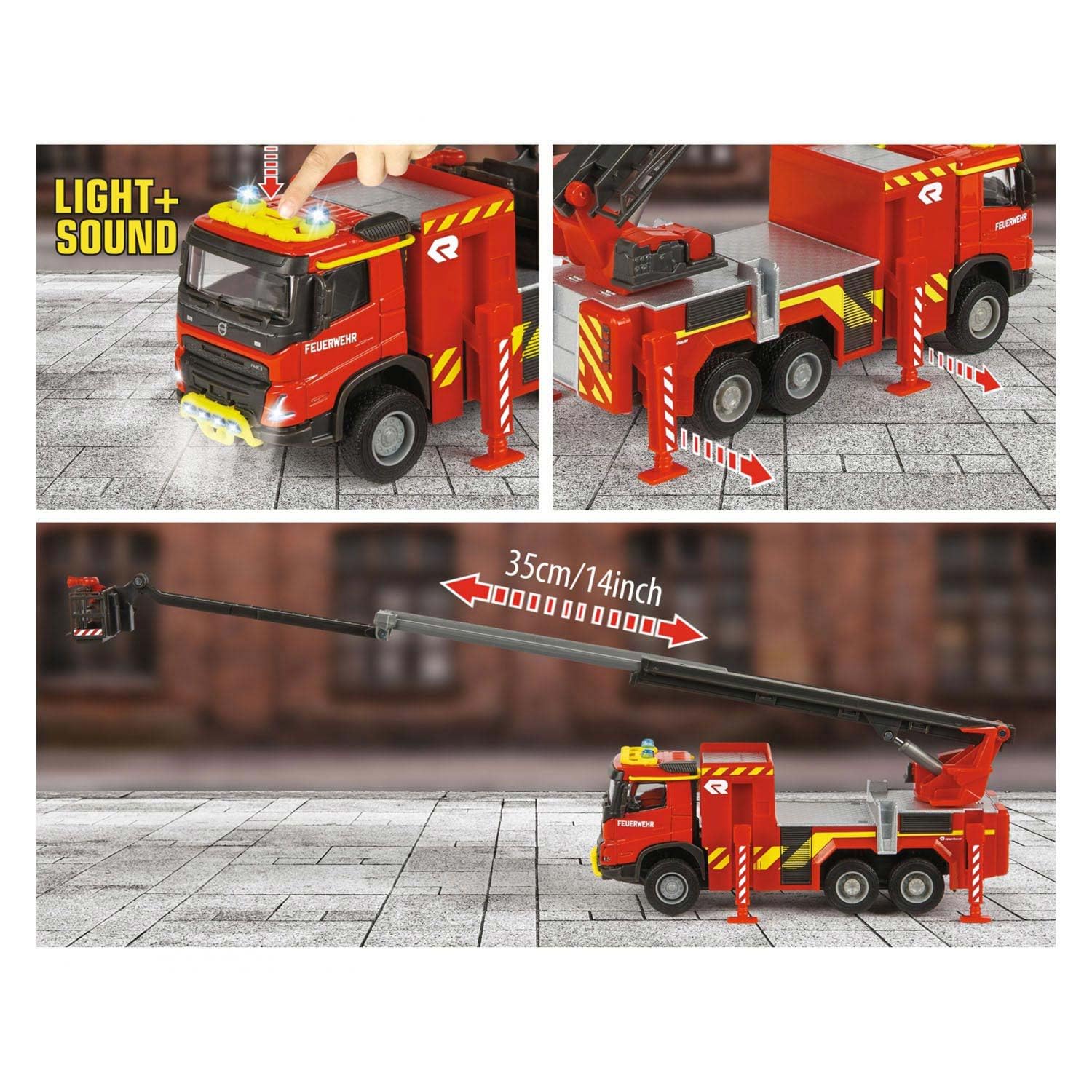 majorette-volvo-feuerwehr-truck-19-cm-mit-leiter-licht-sound image 6