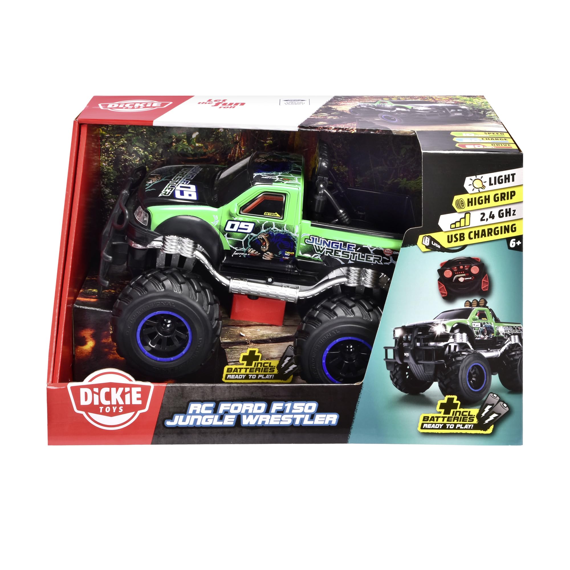 dickie-toys-rc-jungle-wrestler-ford-f150-monstertruck-1-16-30-cm image 7
