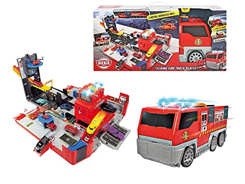 dickie-toys-folding-fire-truck-playset-rot image 2