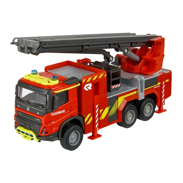 majorette-volvo-fmx-truck-feuerwehr-19-cm-mit-drehleiter image 1