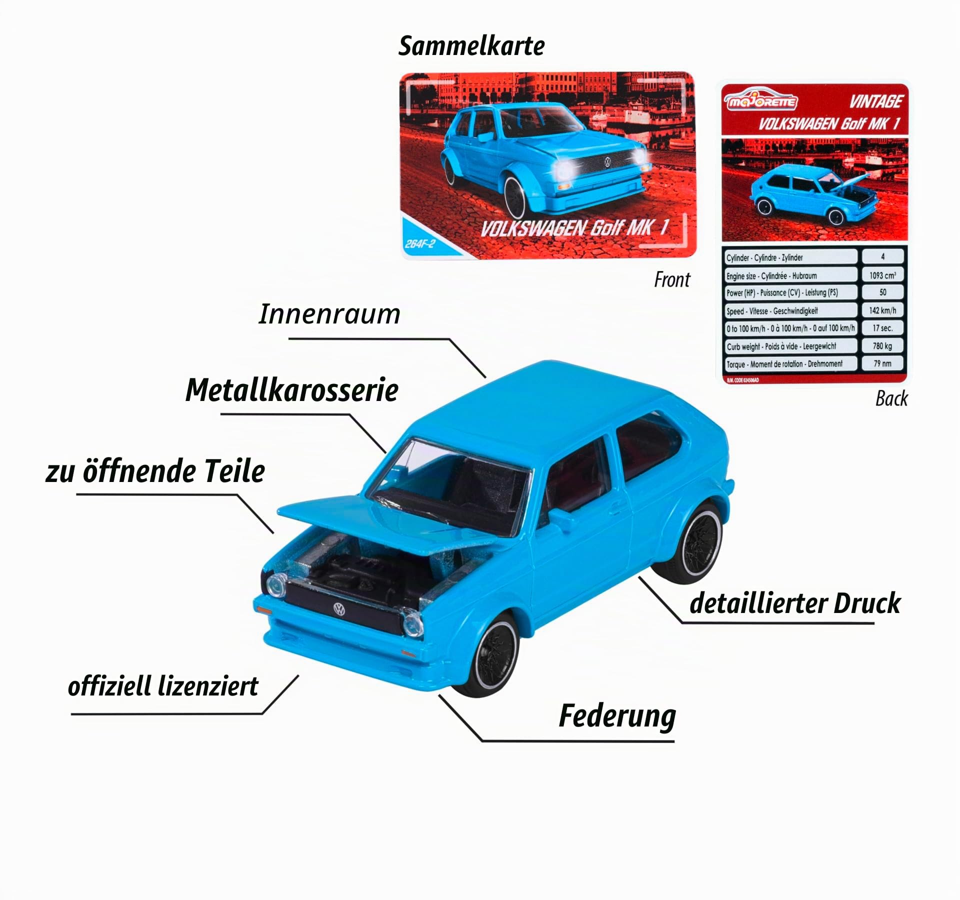 majorette-vintage-vw-golf-mk1-modellauto-1-64-transparent image 4
