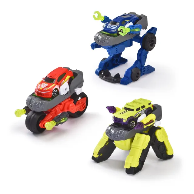 dickie-toys-transformator-fahrzeuge-3er-set-12-cm-2-in-1-roboter-autos image 1