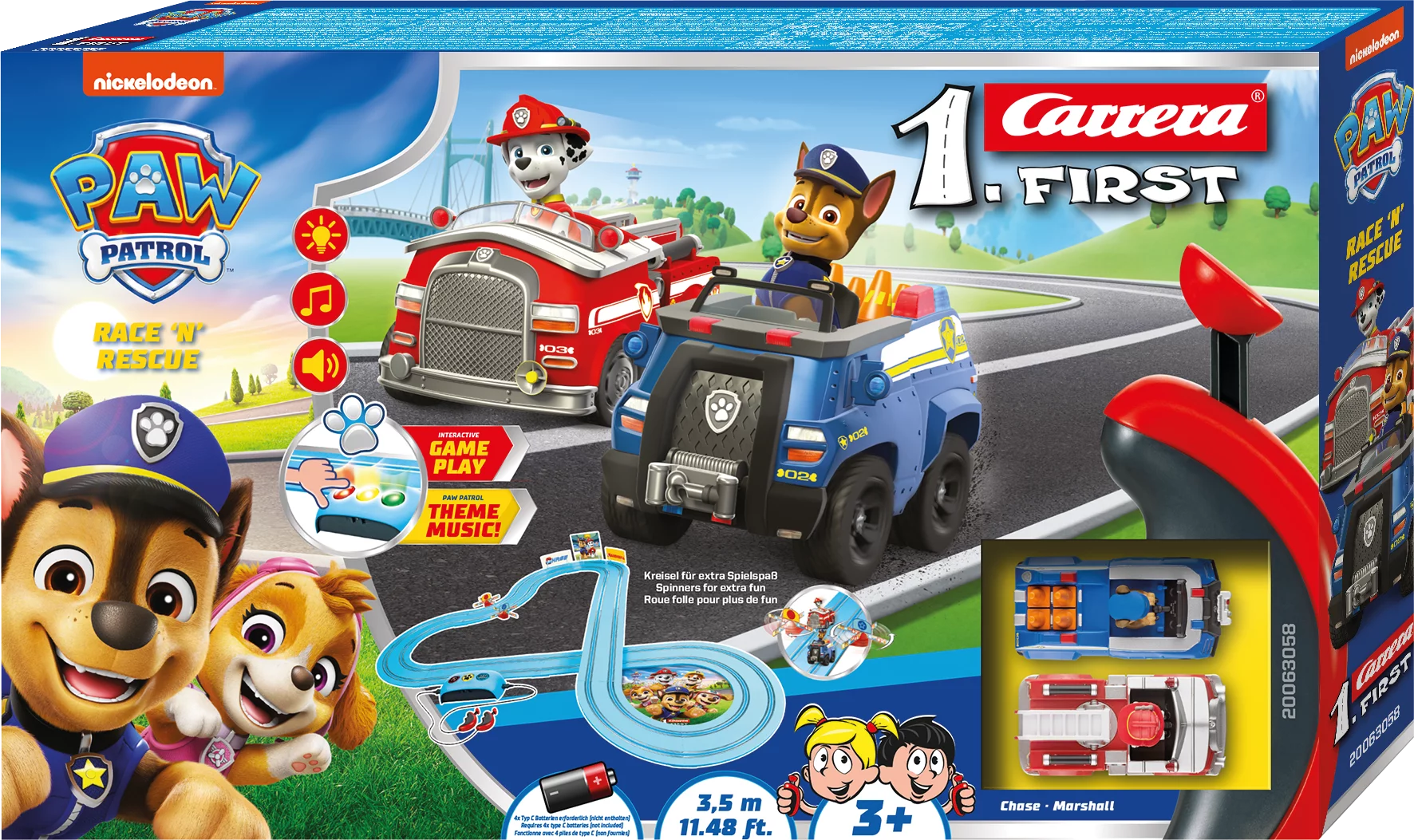 carrera-rc-paw-patrol-race-n-rescue-first-autorennbahn-set-mit-chase-und-marshal image 1
