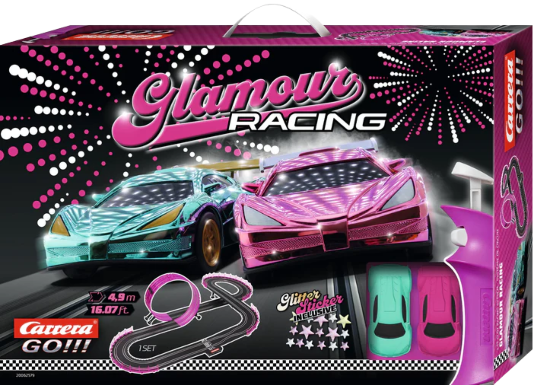 carrera-rc-go-glamour-racing-set-gt-pink-t-rkis-mit-eu-netzteil image 1
