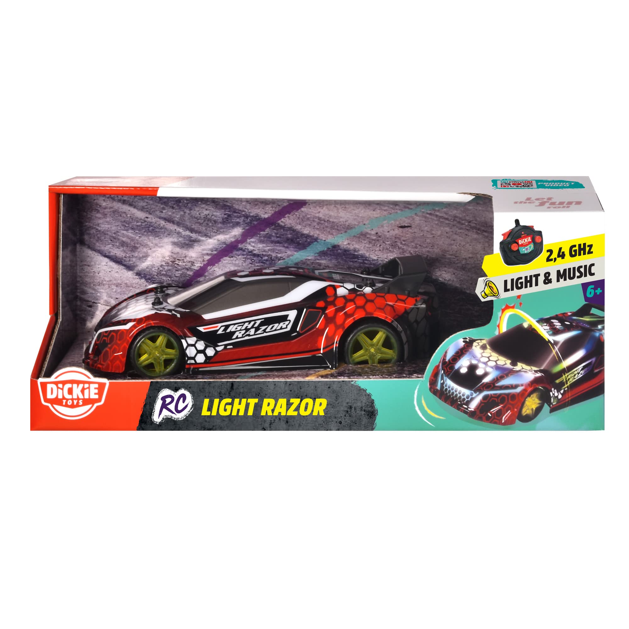 dickie-toys-rc-light-razor-ferngesteuerter-sportwagen-1-20-mit-licht-sound-ab-6- image 6