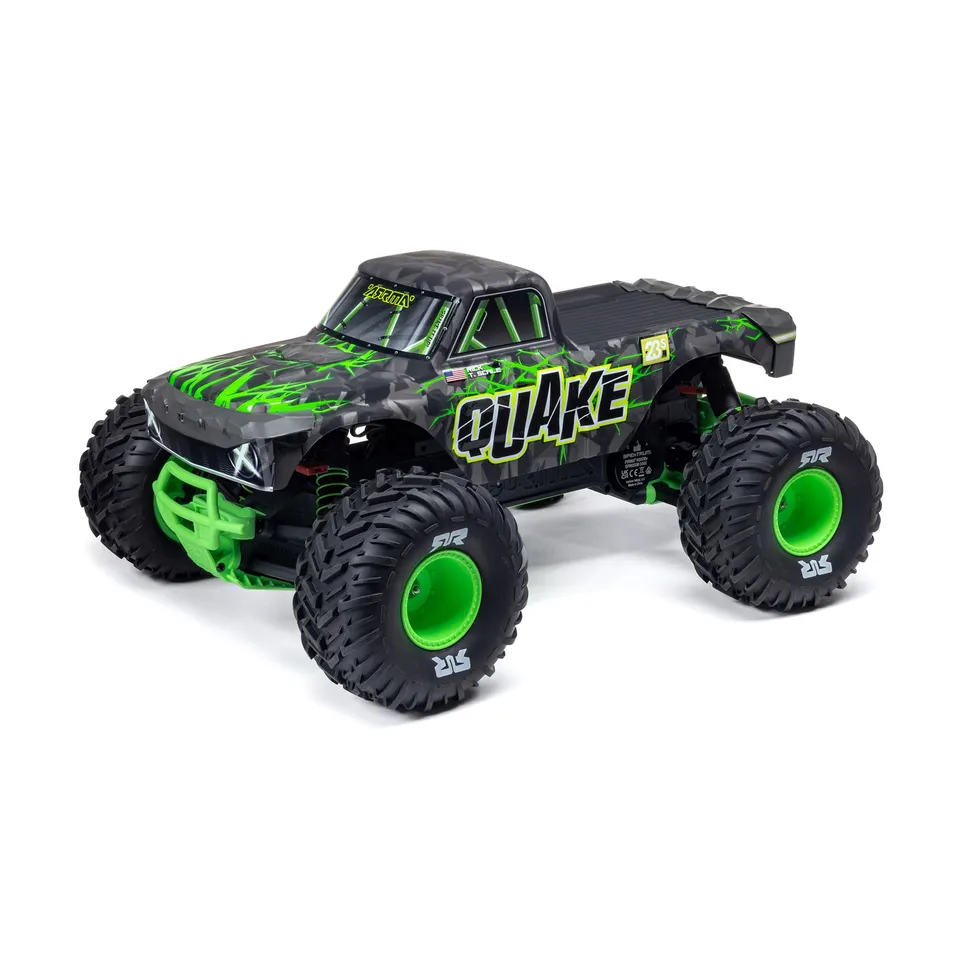arrma-1-10-quake-223s-dsc-2wd-rtr-brushless-monster-truck-gr-n-bis-80-km-h image 1