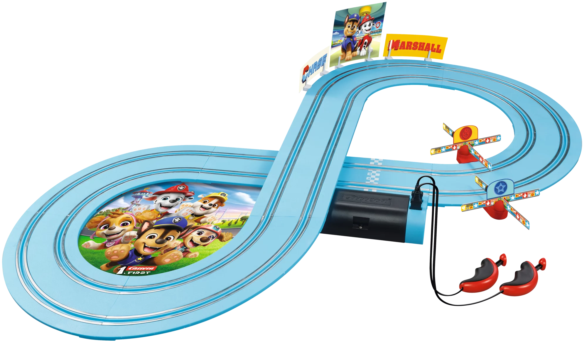 carrera-rc-first-paw-patrol-on-the-track-rennbahn-set-chase-vs-marshall-2-4-m image 2