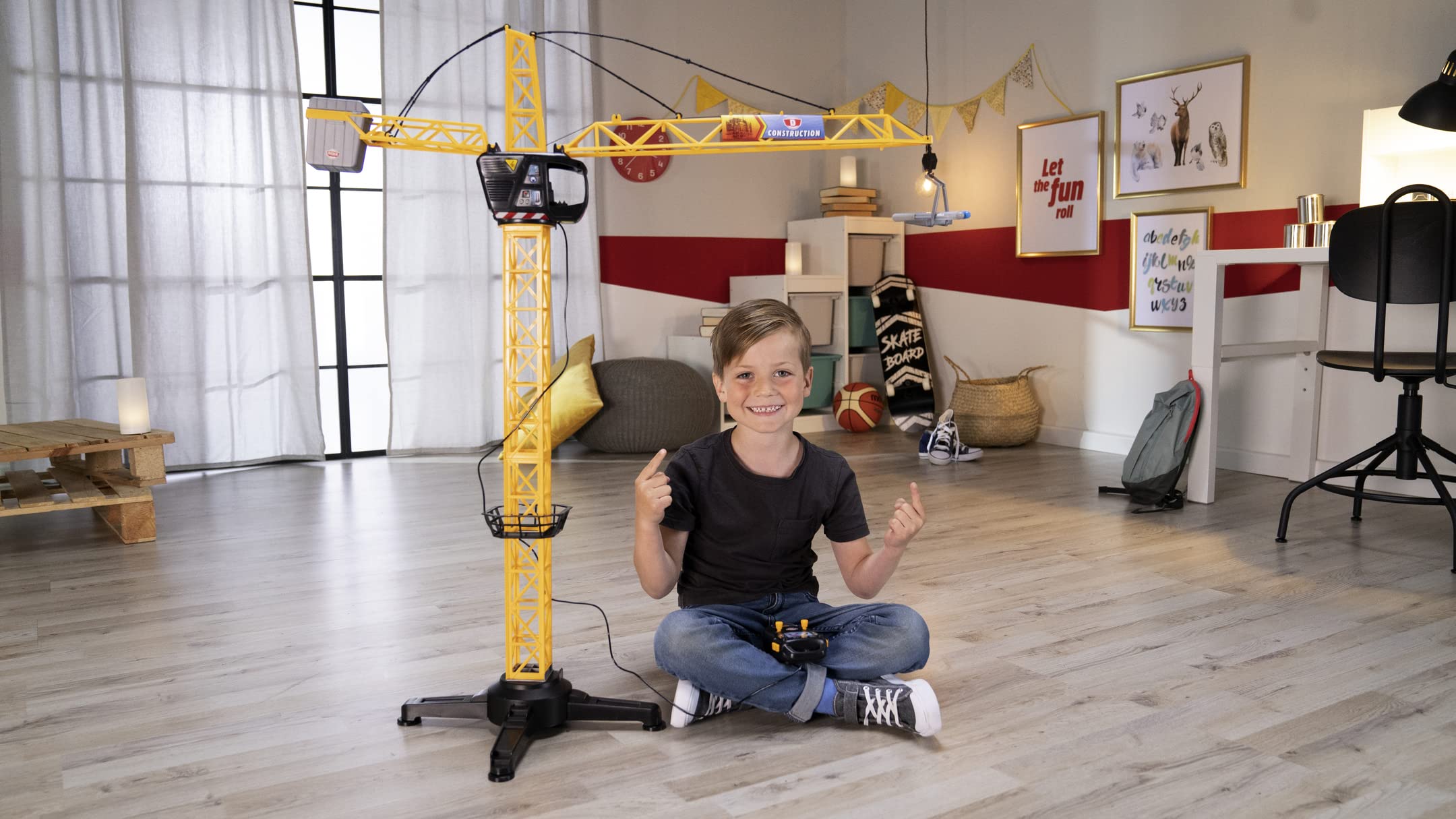 dickie-toys-giant-crane-baustellenkran-100-cm-ferngesteuert-mit-tonne-und-lasten image 5
