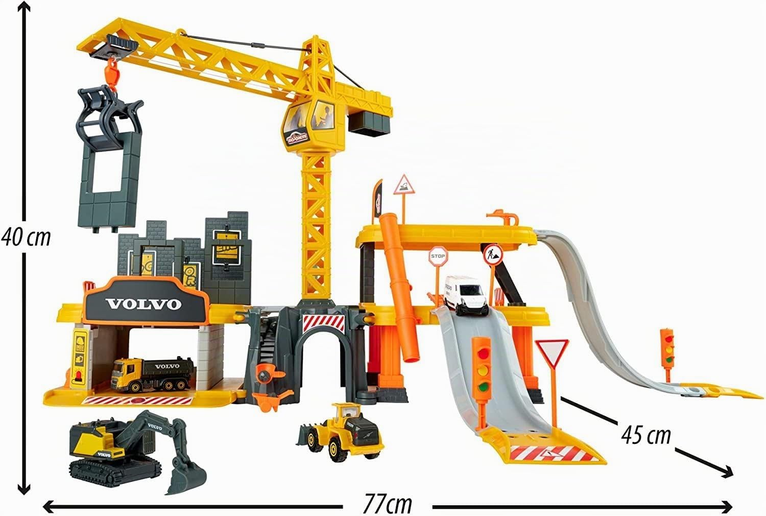 majorette-creatix-gro-baustelle-xxl-spielset-mit-5-volvo-baufahrzeugen image 3