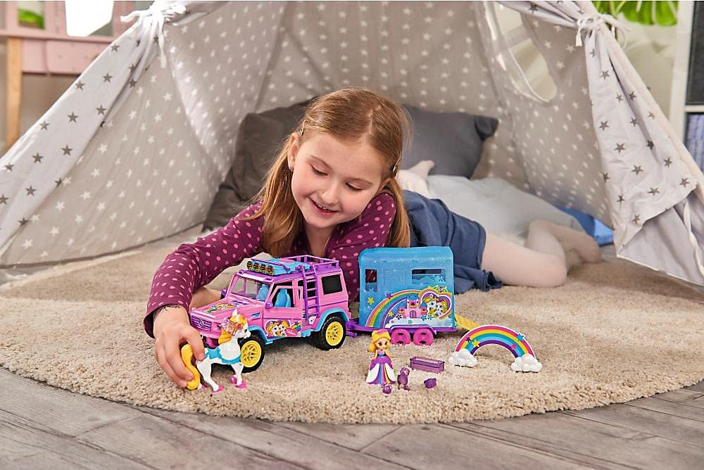 dickie-toys-unicorn-trailer-einhorn-truck-mit-pferdeanh-nger-40cm image 2