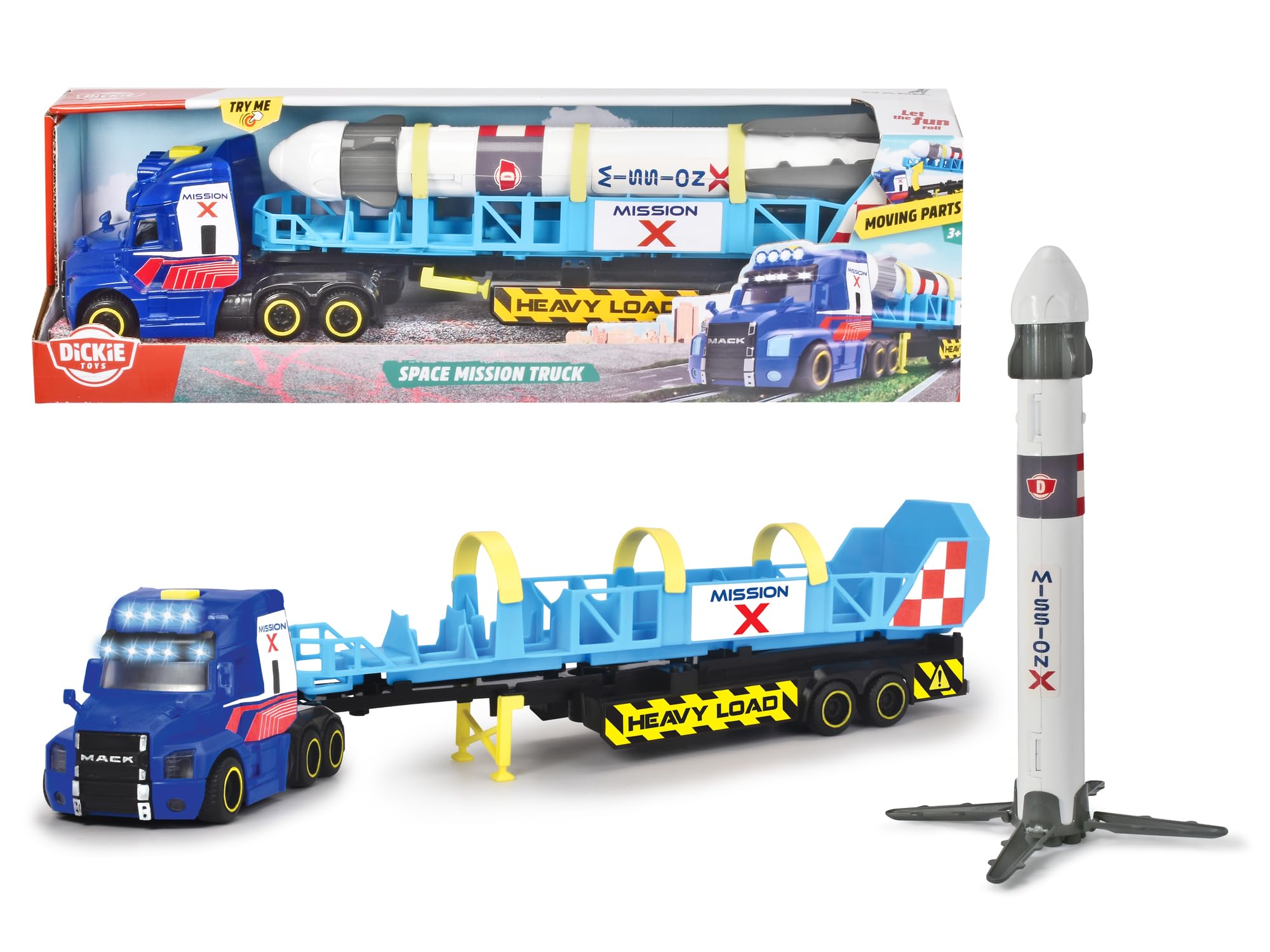 dickie-toys-space-mission-truck-schwertransporter-mit-rakete-41-cm image 1
