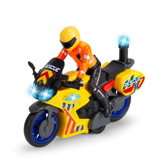 dickie-toys-rescue-bike-17-cm-yamaha-rettungs-motorrad-mit-licht-sound image 1