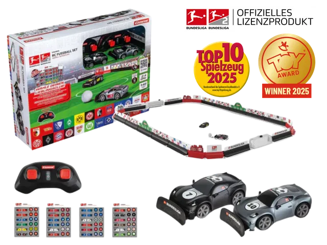 carrera-rc-2-4ghz-rc-fu-ball-set-bundesliga-mit-spielfeld-und-torz-hler image 1