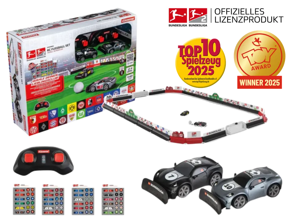 carrera-rc-2-4ghz-rc-fu-ball-set-bundesliga-mit-spielfeld-und-torz-hler image 1