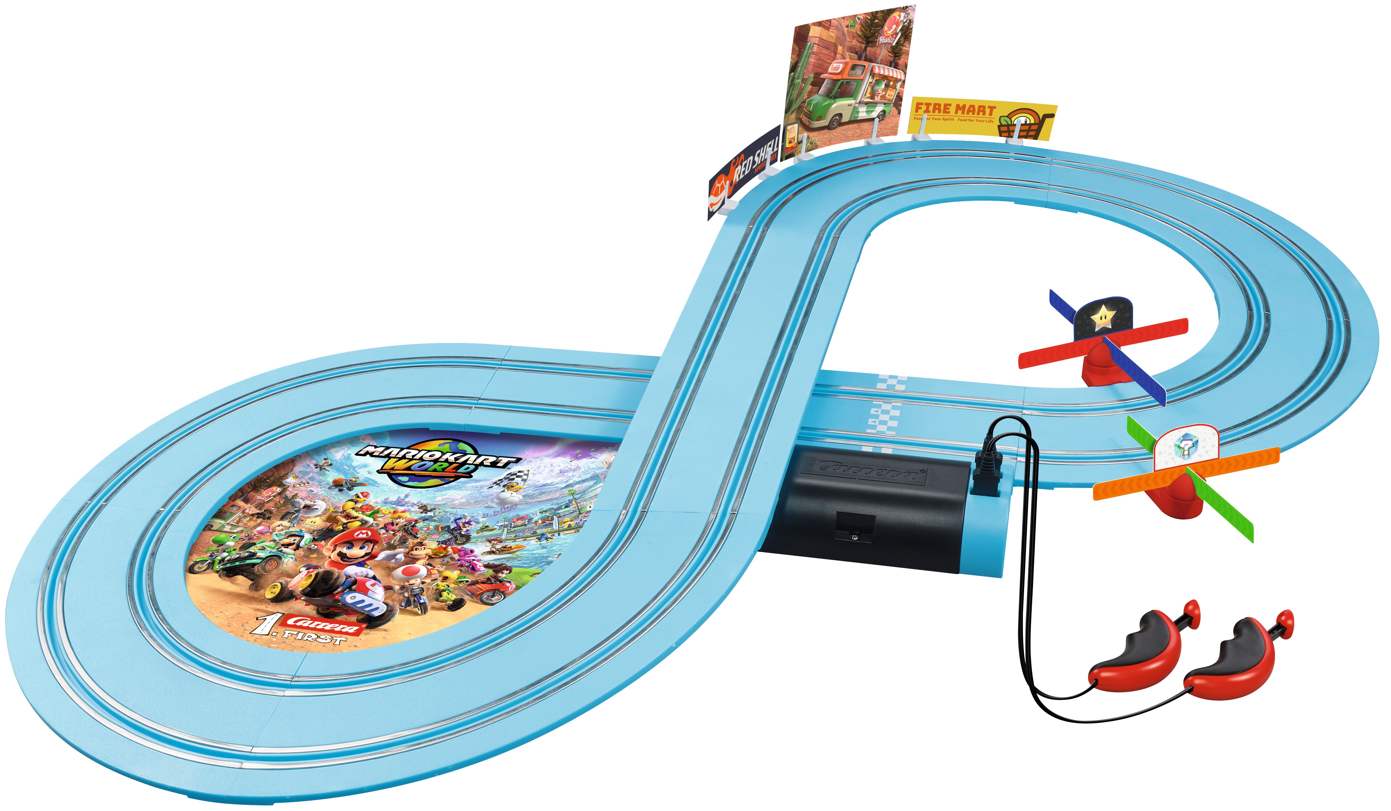 carrera-rc-mario-kart-world-mario-vs-yoshi-carrera-first-rennbahn-set-2-4-m image 4