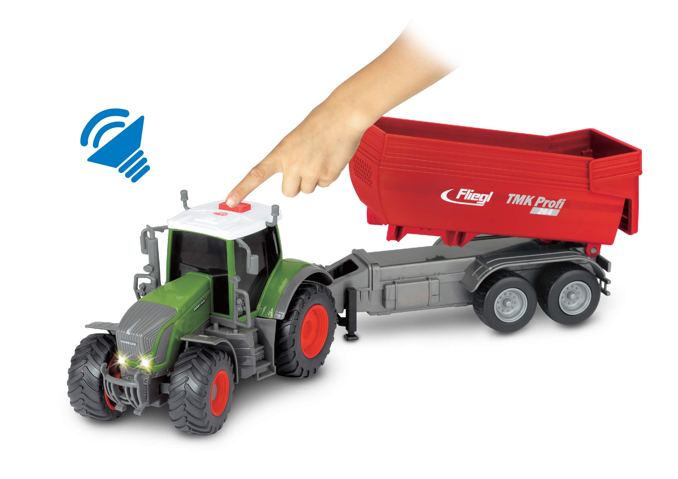 dickie-toys-fendt-939-vario-spielzeugtraktor-mit-fliegl-anh-nger-41-cm-mit-licht image 2